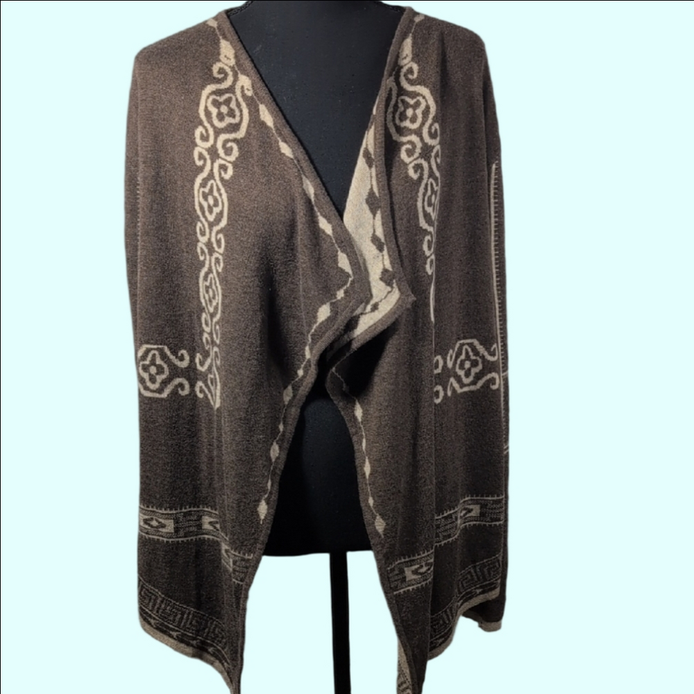 Monoreno Brown Patterned Women's Sweater